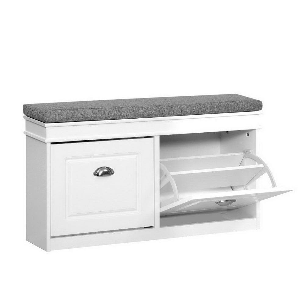 White Storage Bench / Organizer Cupboard