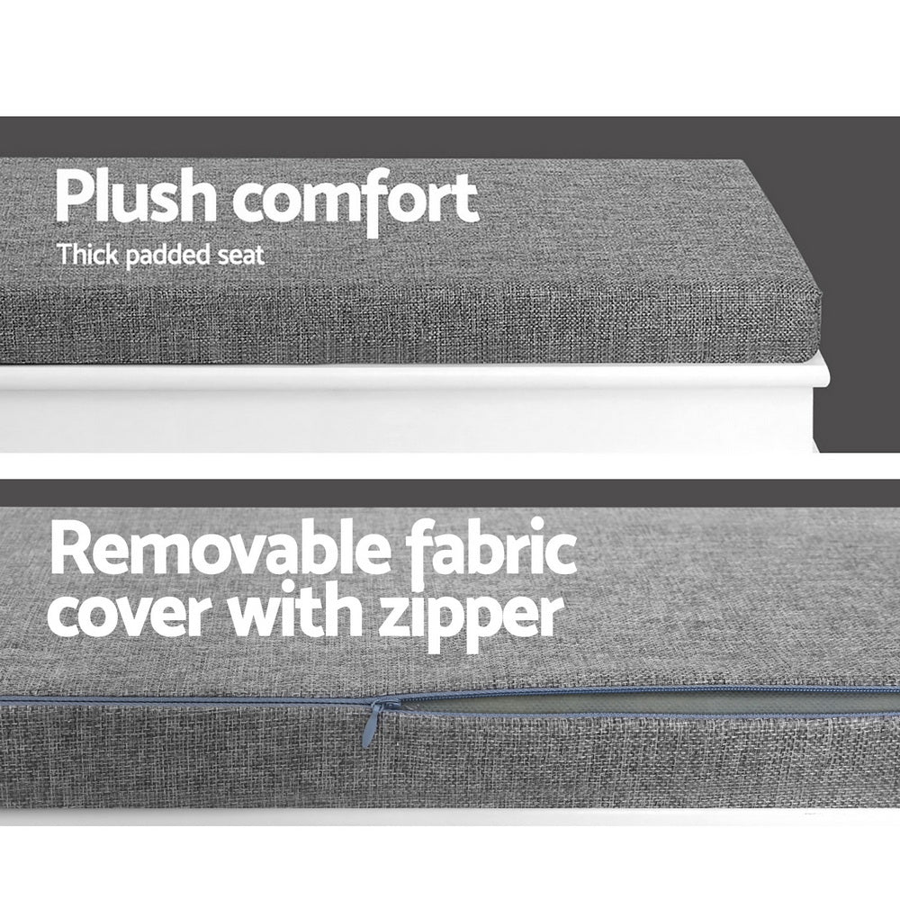 White Storage Bench / Organizer Cupboard