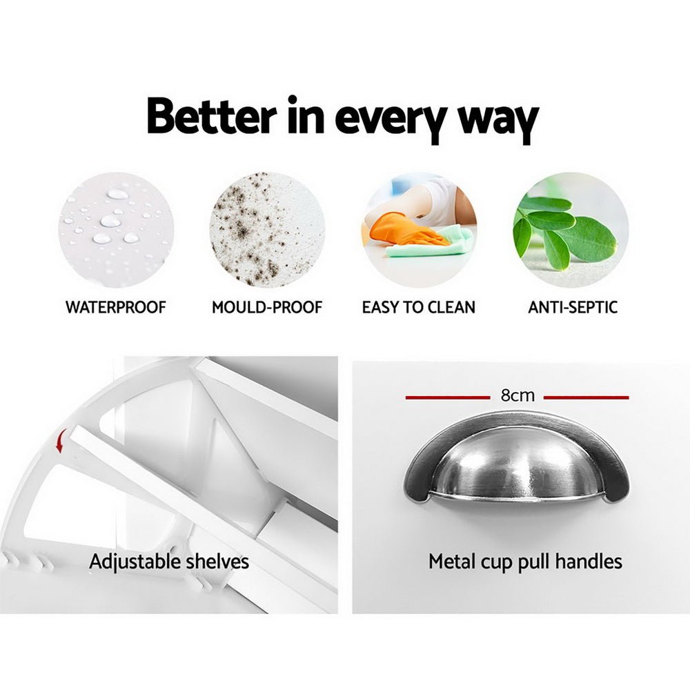 White Storage Bench / Organizer Cupboard