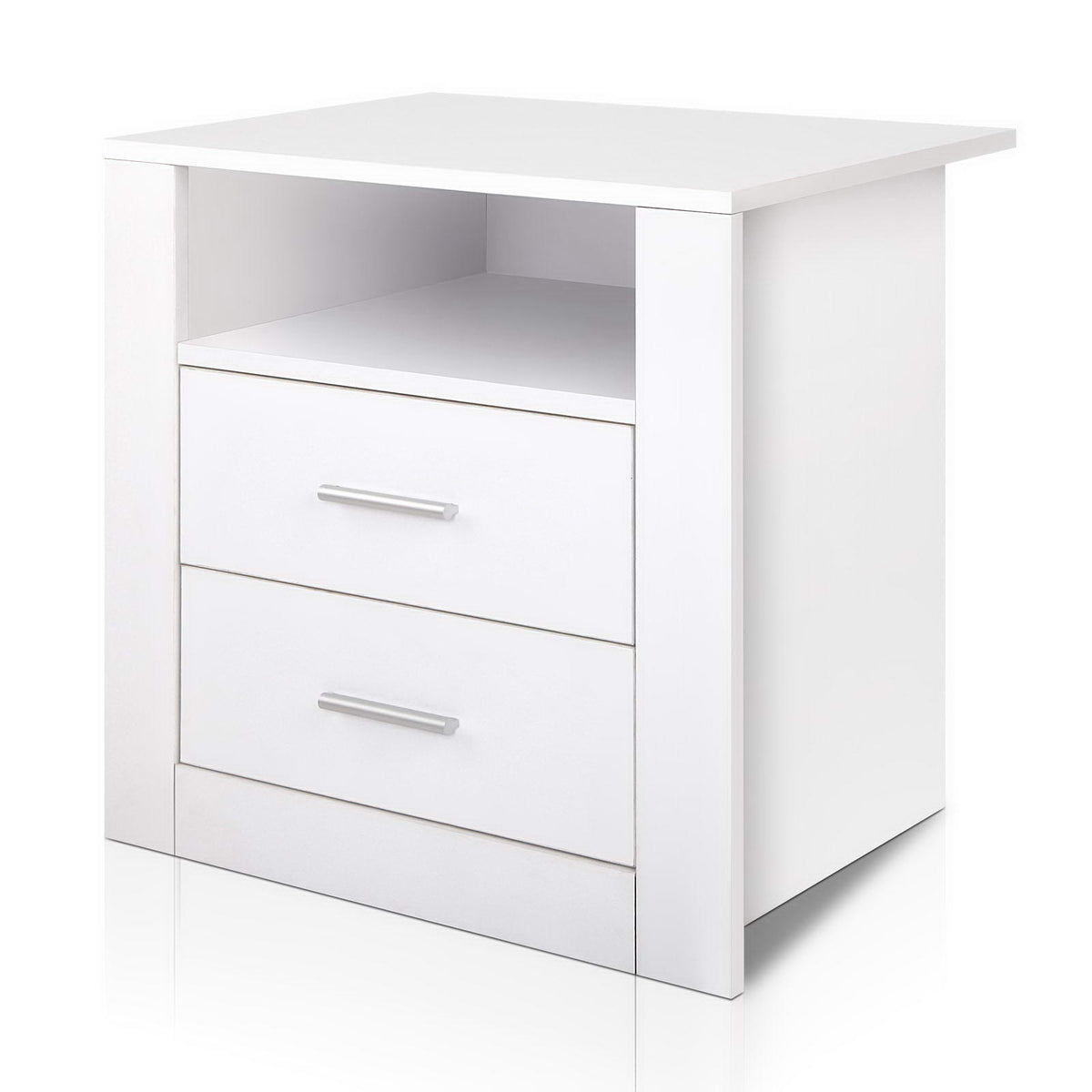 White Bedside Table With Drawers