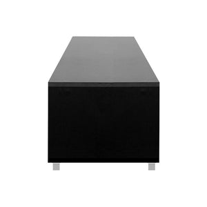 Black Entertainment Unit With Storage Cabinets