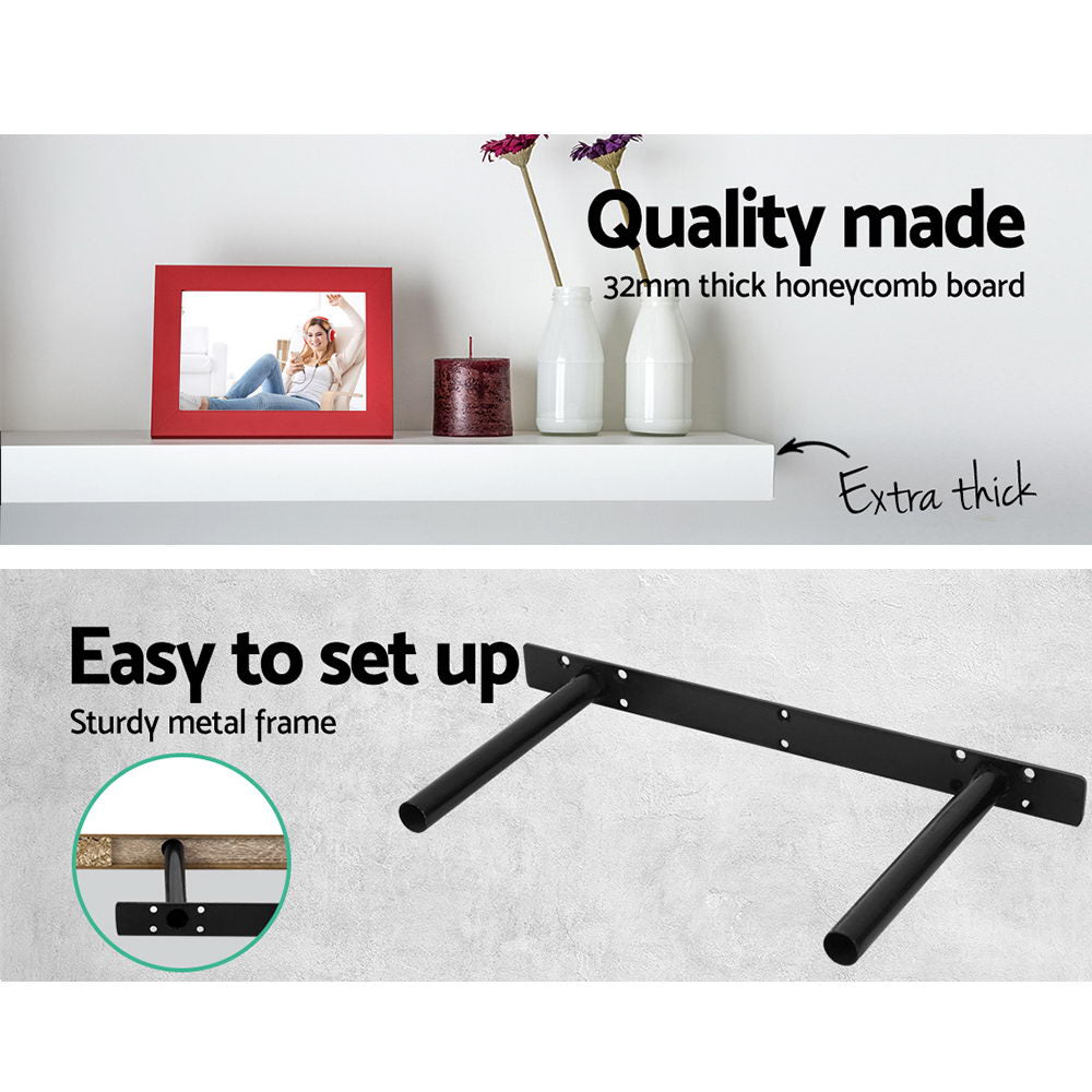 White 3 Piece Floating Wall Shelves