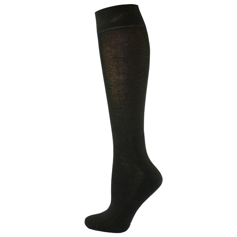 Fine Knit Knee High Chocolate Bamboo Socks - Women's 8-11