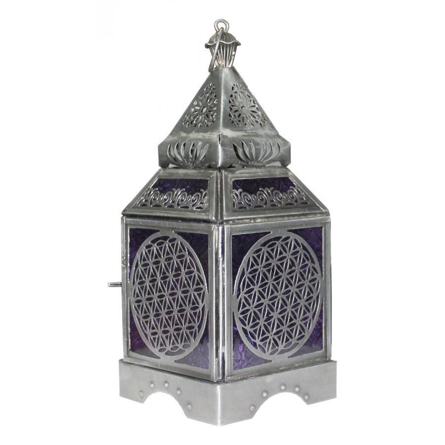 Flower of Life Silver Lantern