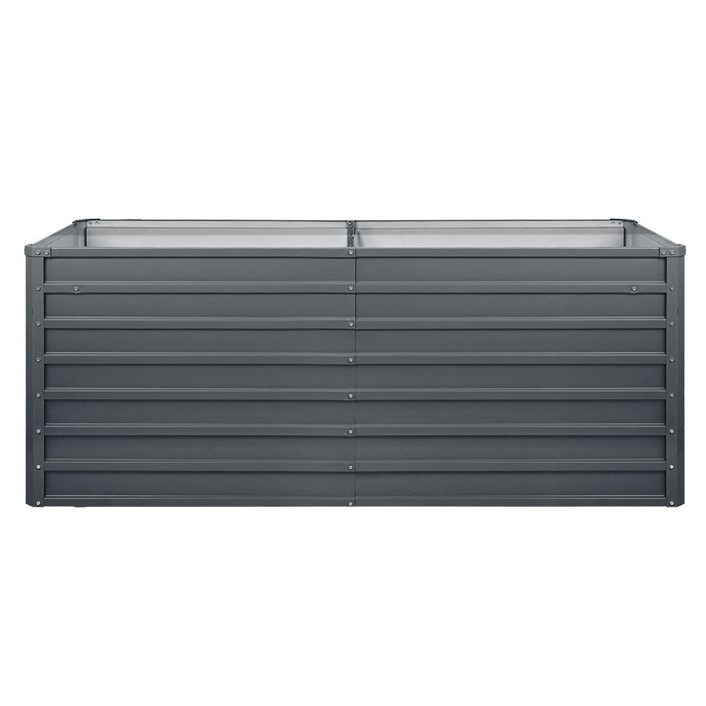 240X80X77CM Galvanised Raised Steel Instant Planter 2N1