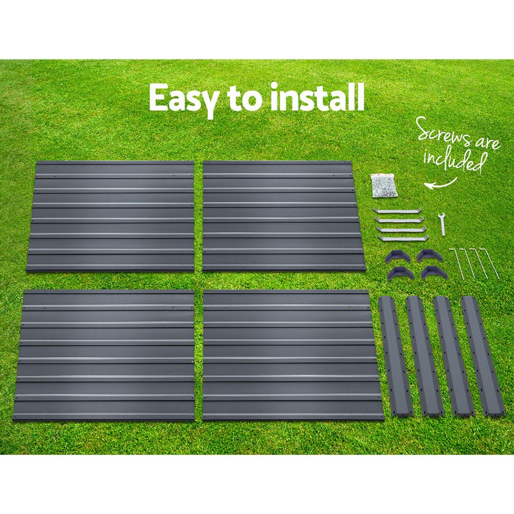 Galvanized Steel Garden Bed - 100X100X77CM - Twin Pack