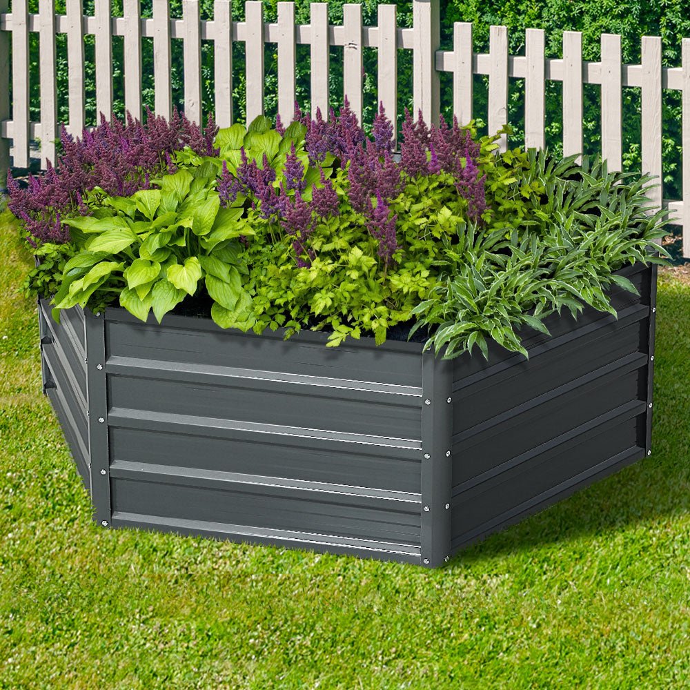 Galvanized Steel Garden Bed - 130X130X46CM - Twin Pack