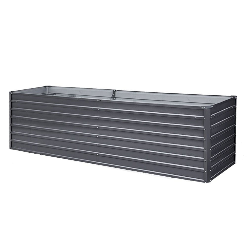 320 x 80 x 77cm Galvanized Steel Raised Planter