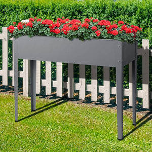 100X80X30CM Galvanised Steel Raised Planter Standing Box