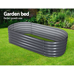 160X80X42CM Galvanised Raised Garden Bed Steel Instant Planter