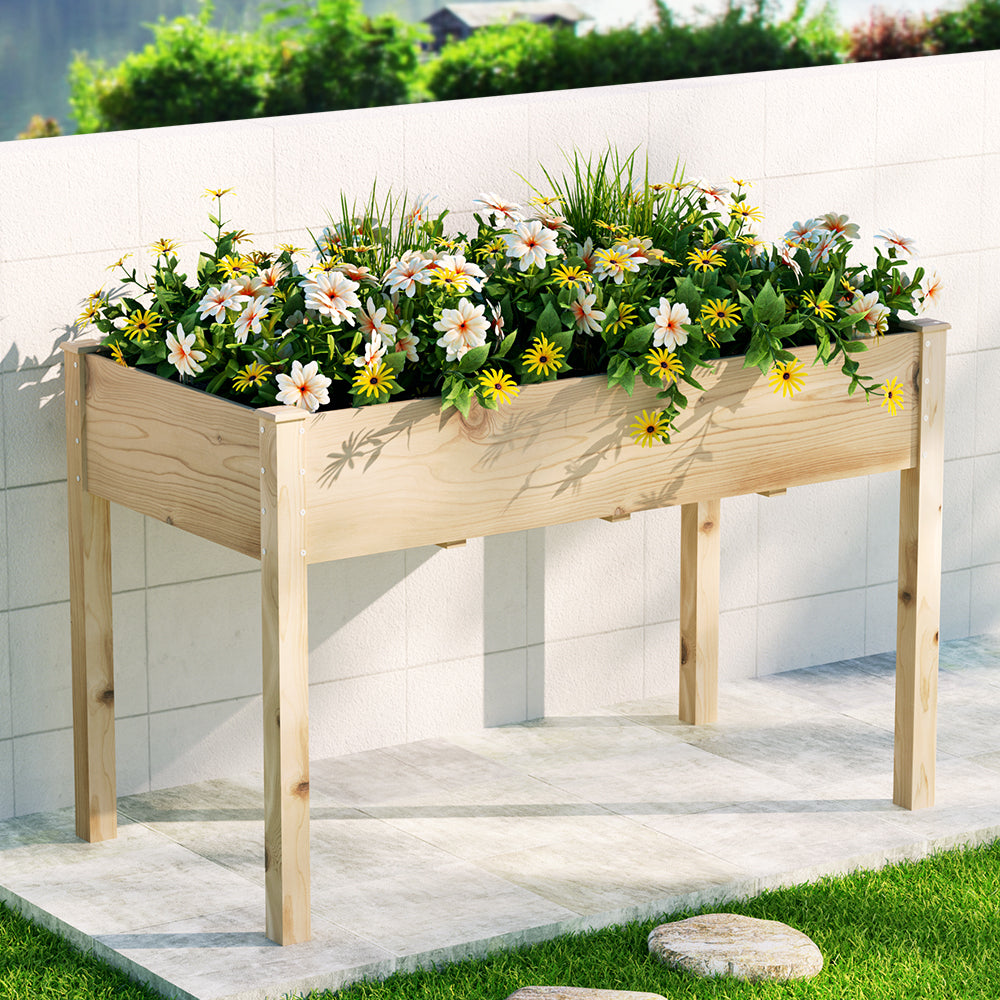 Greenfingers Garden Bed Elevated 120x60x80cm Wooden Planter Box