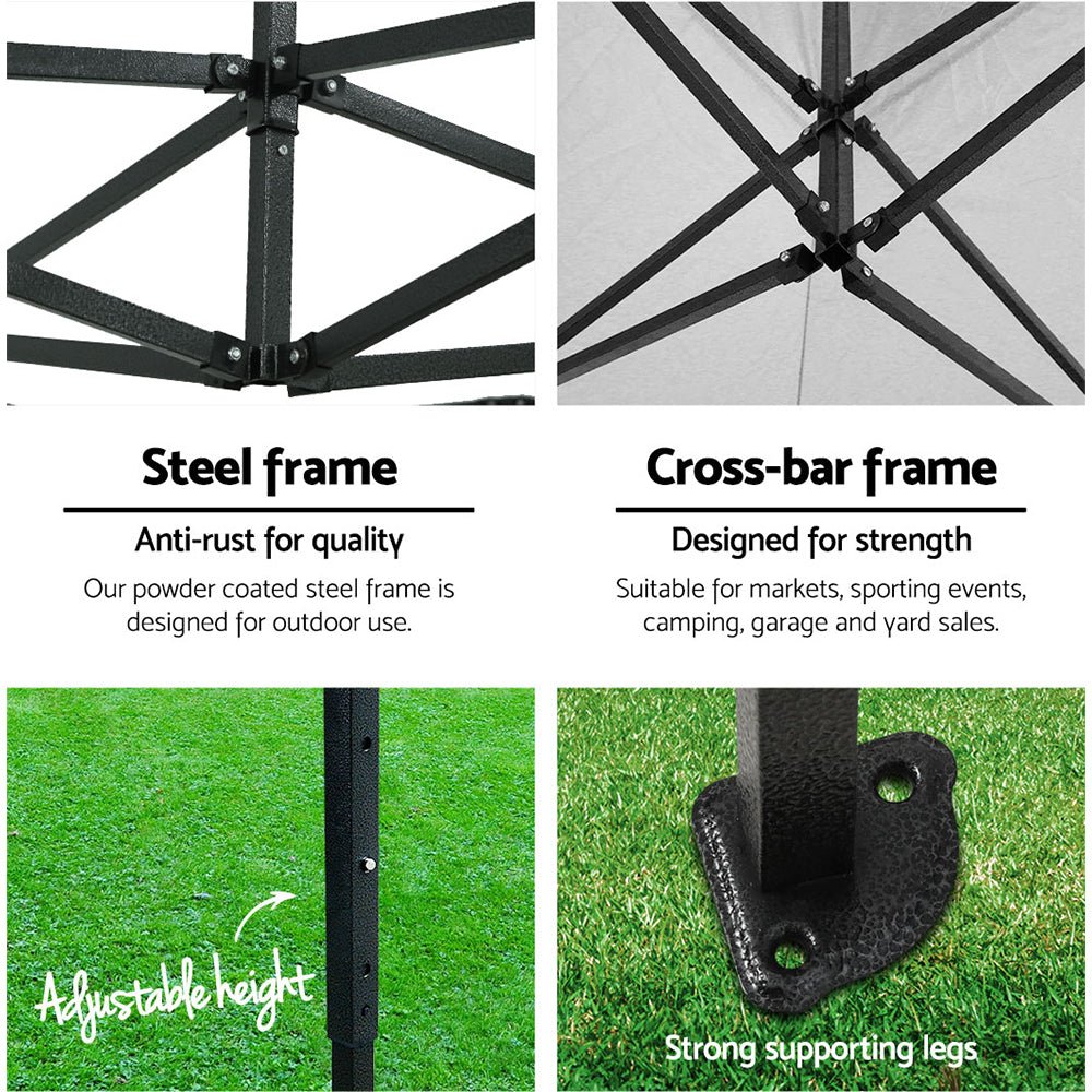 Pop Up Gazebo Marquee | 3x3 | Outdoor Camping | Wedding Folding