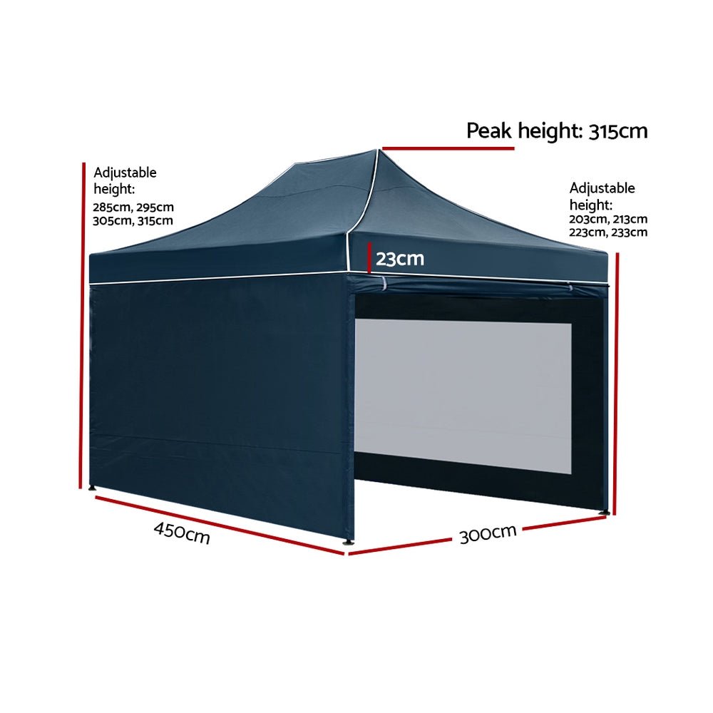 Pop Up Marquee Tent - Gazebo | 3x4.5 | Navy