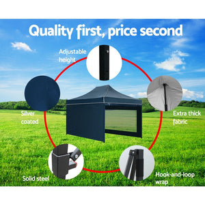 Pop Up Marquee Tent - Gazebo | 3x4.5 | Navy