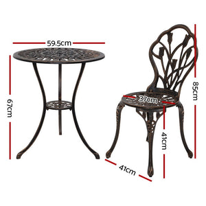 3PCS Vintage Garden Table And Chairs