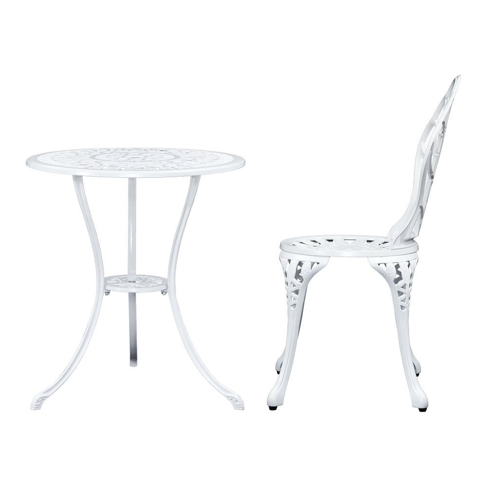 White Garden Chair And Table Set