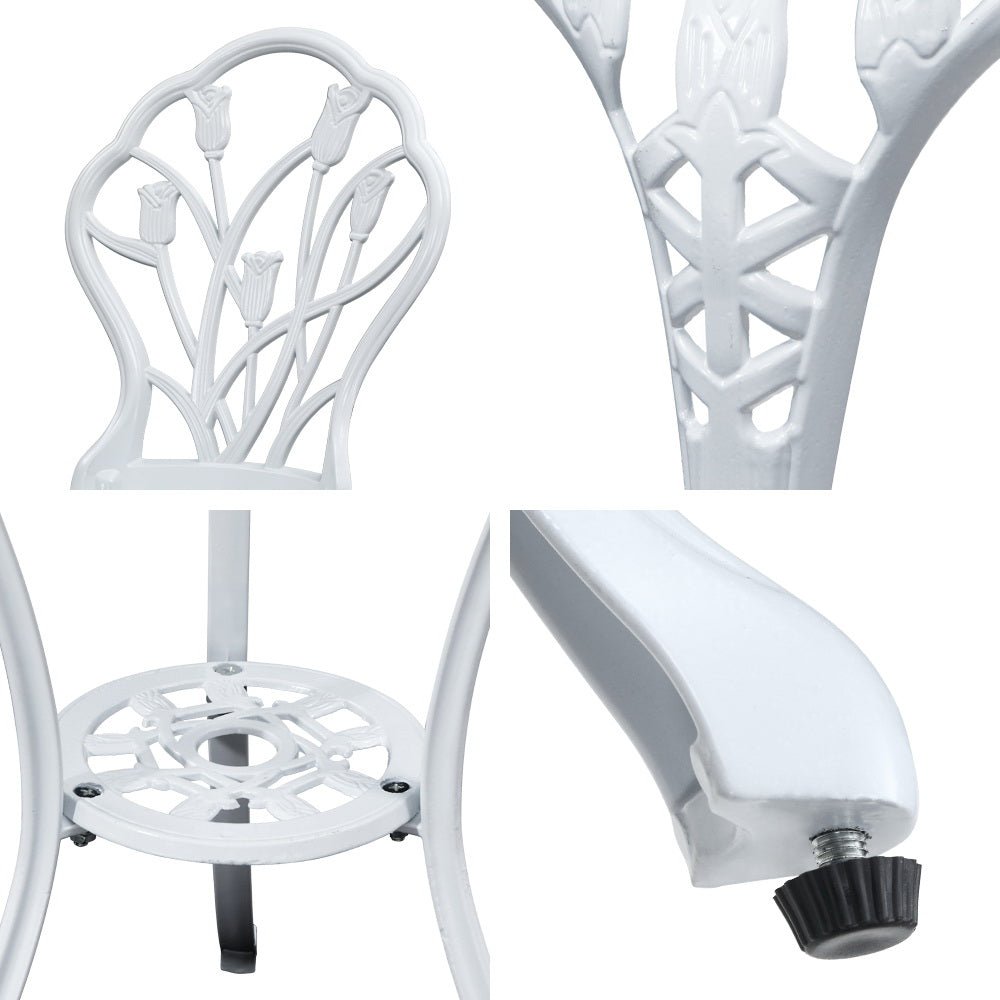 White Garden Chair And Table Set