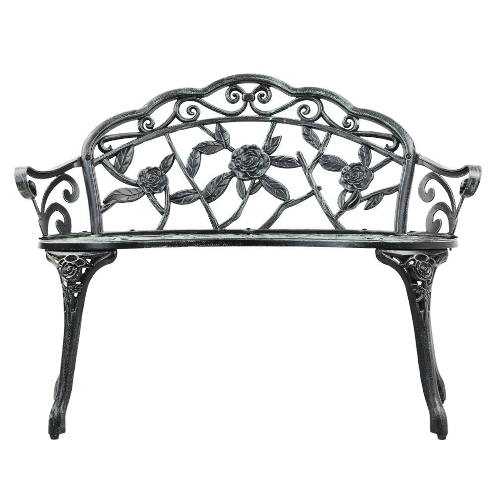 Victorian Styled Garden Bench - Green