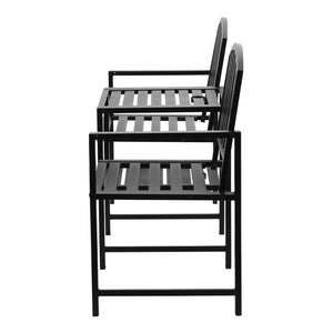 Gardeon Outdoor Garden Bench Steel Table and Chair | Patio Furniture Loveseat Park