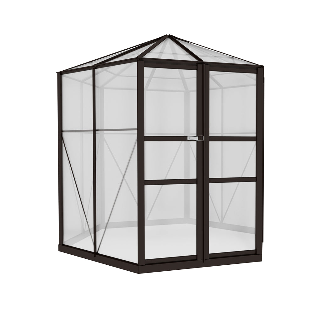 Greenfingers Greenhouse Aluminium 240x211x232cm | Polycarbonate Shed | Green House