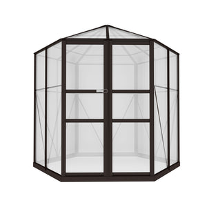 Greenfingers Greenhouse Aluminium 240x211x232cm | Polycarbonate Shed | Green House