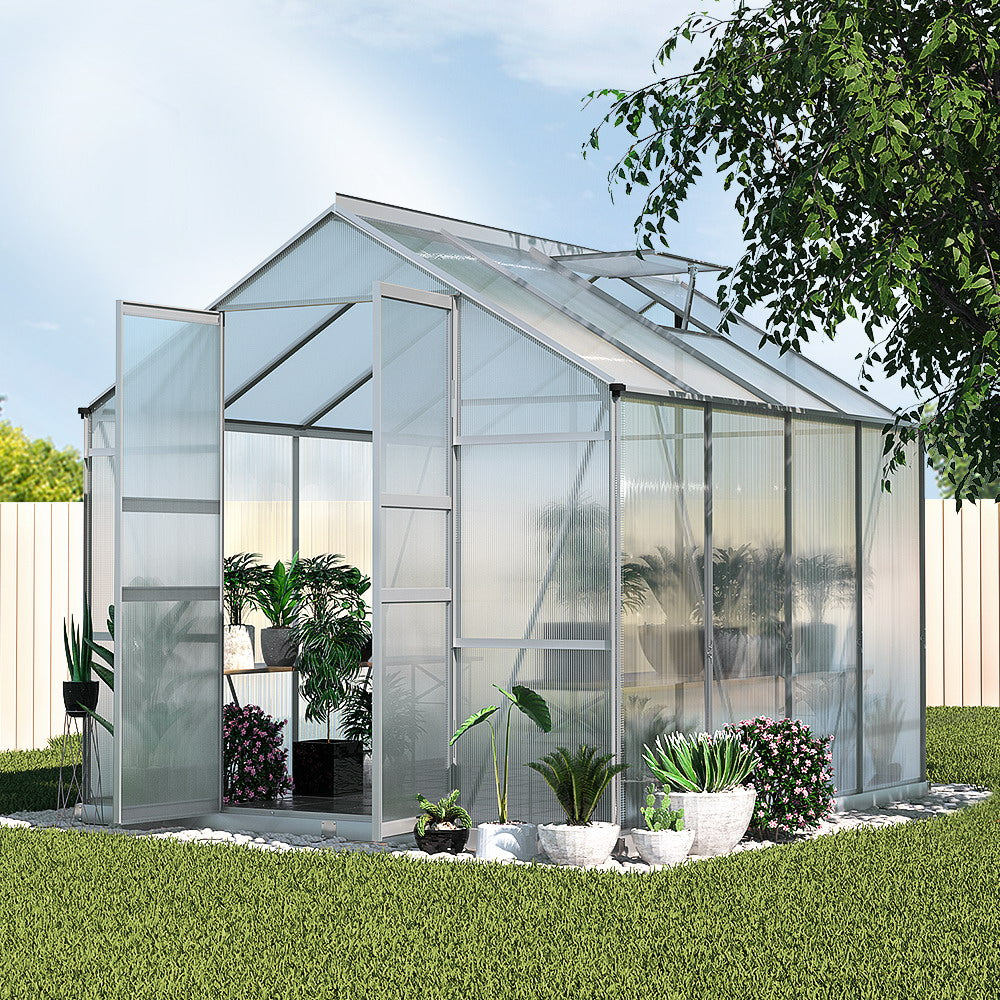 2.4x2.5M Polycarbonate Greenhouse by Greenfingers