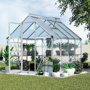 Greenfingers Greenhouse Aluminium Polycarbonate | Garden 248x189x200cm | Green House