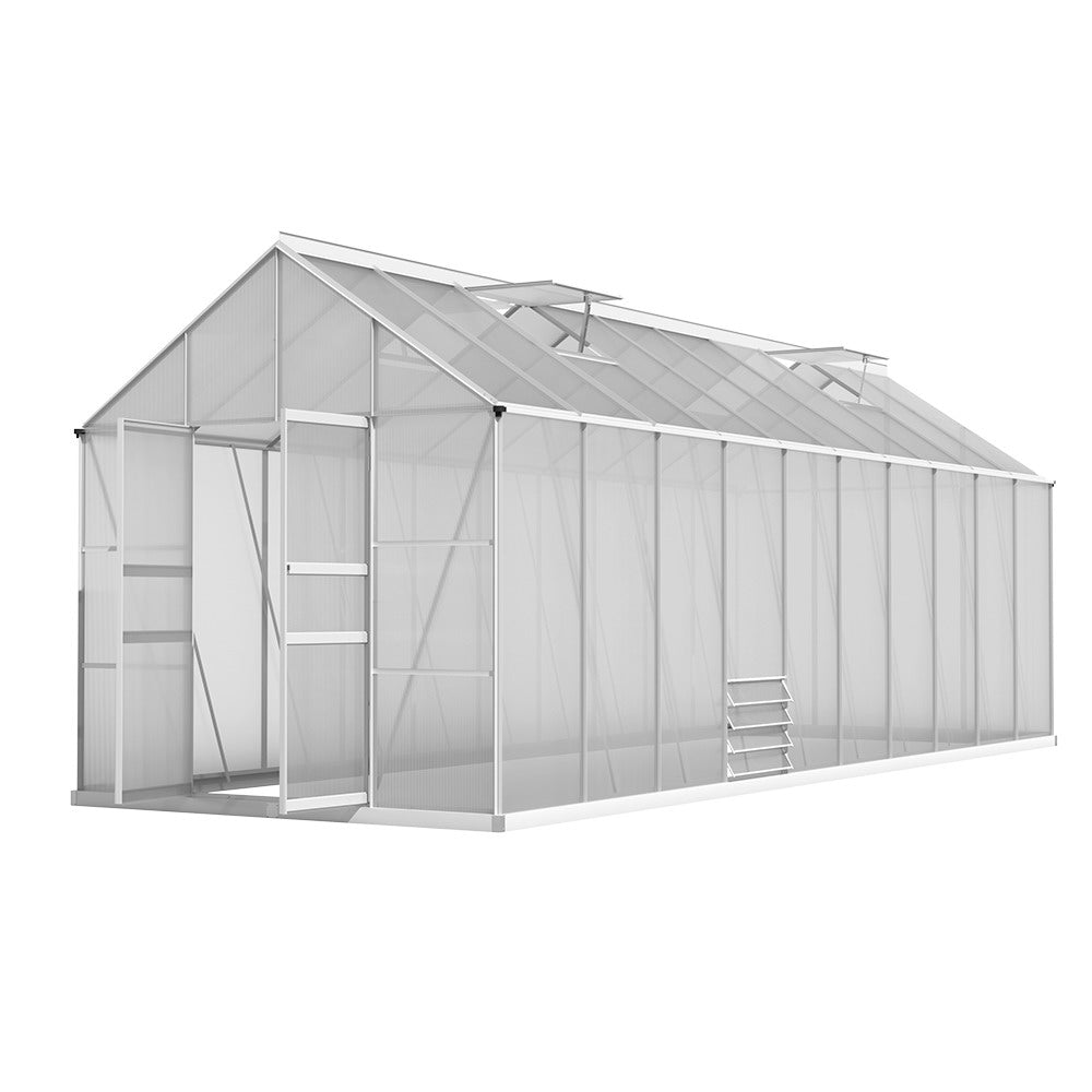 Greenfingers 6X2.4M Aluminium Greenhouse