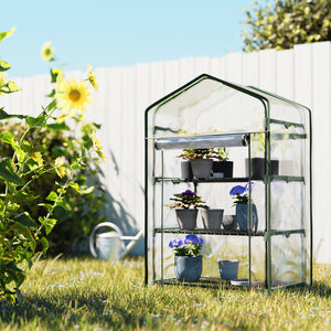 Greenfingers Mini Greenhouse Garden Shed | Green House Tunnel | Plant Flower Storage