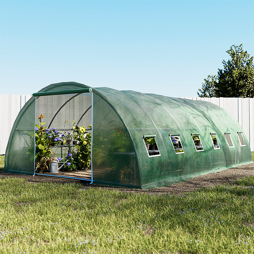 Greenfingers Greenhouse Walk-in Tunnel | Plant Flower Garden Shed 6x4m