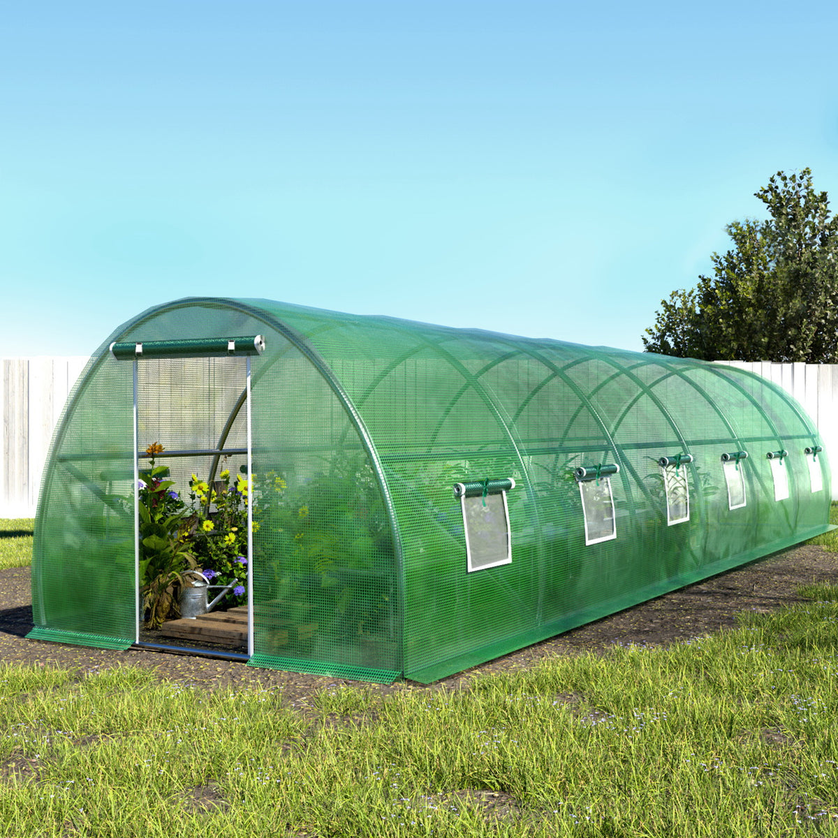 Greenfingers Greenhouse Walk in Green House Tunnel Dome 9x3x2M