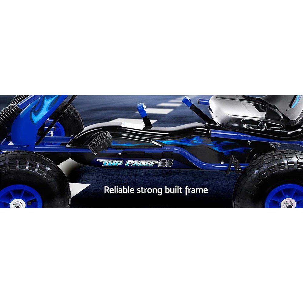 Kids Blue Pedal Ride On Go Cart