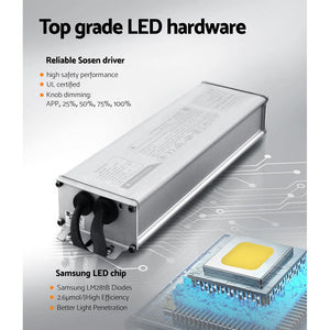 GF 1500W Full Spectrum LED Grow Light - 2.6 umol/J