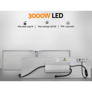 GF 3000W Full Spectrum LED Grow Light - 2.6 umol/J