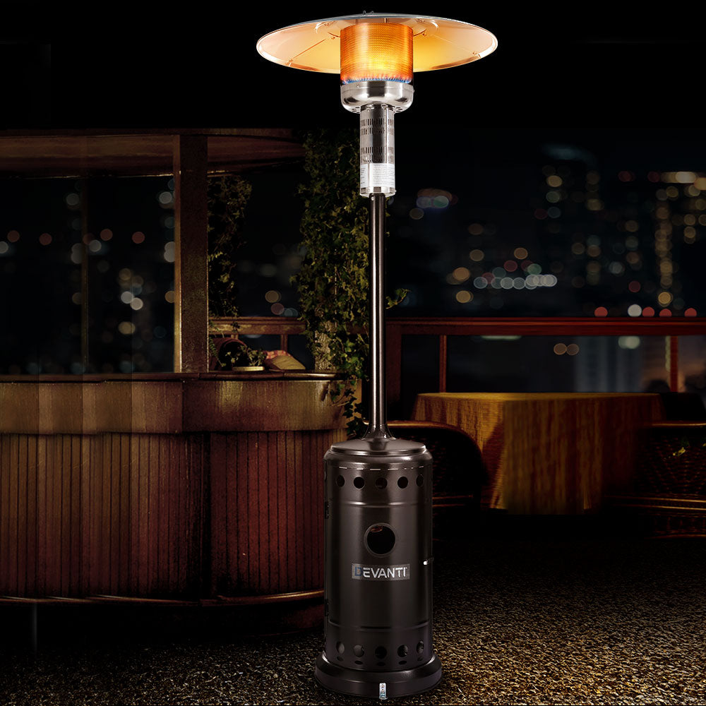 Portable Gas Patio Heater - Black and Silver