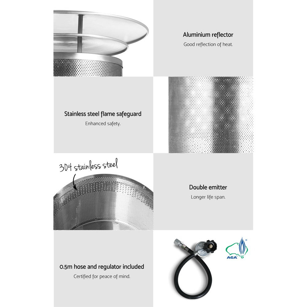 Gas / LPG Butane Heater With Black Stand