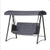 Gardeon Rattan Swing Chair with Canopy | Outdoor 3-Seater Garden Bench Swing in Grey