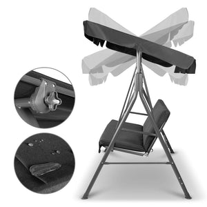 Outdoor Swinging Hammock Chair - 3 Seater - Black