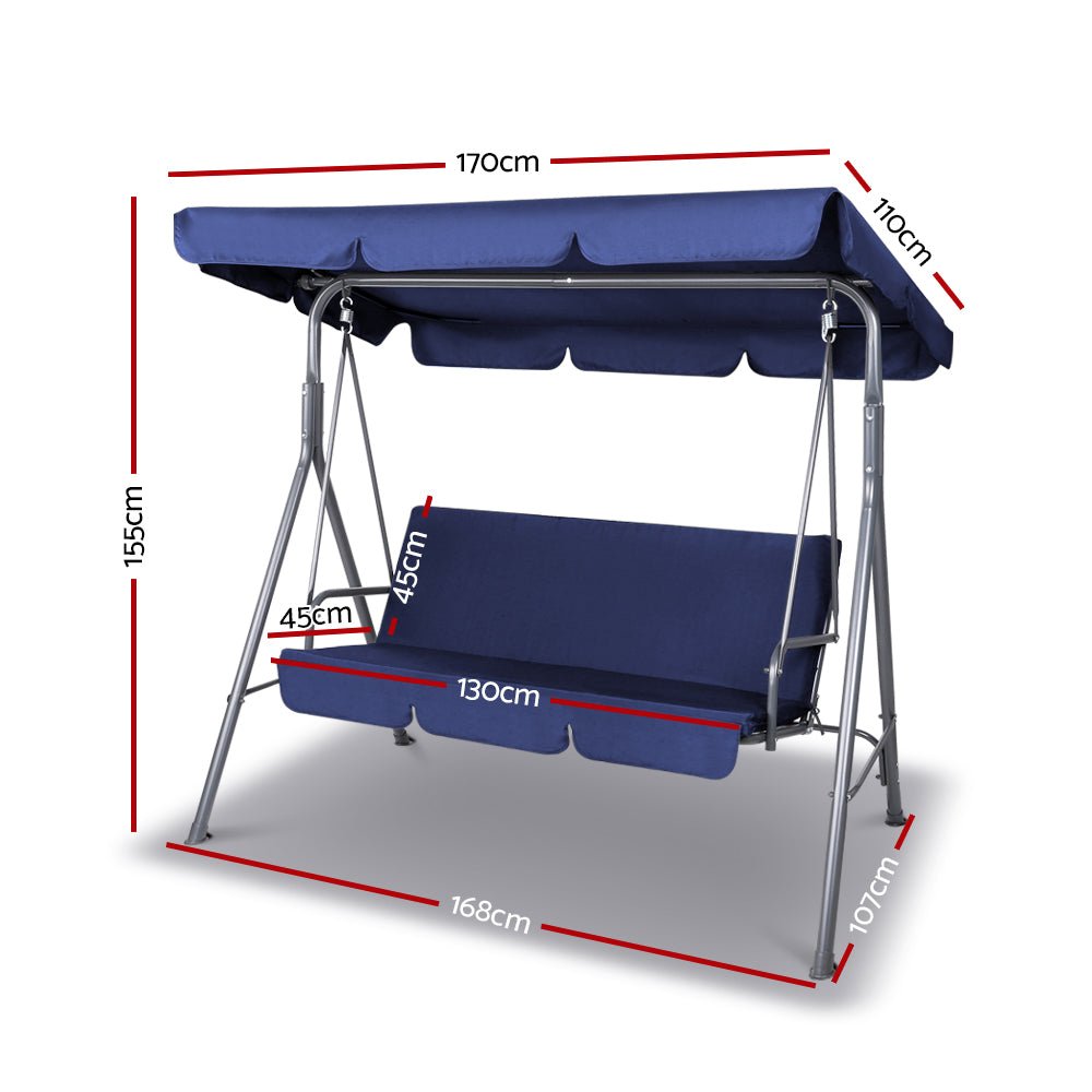 Navy Canopy Swing Chair