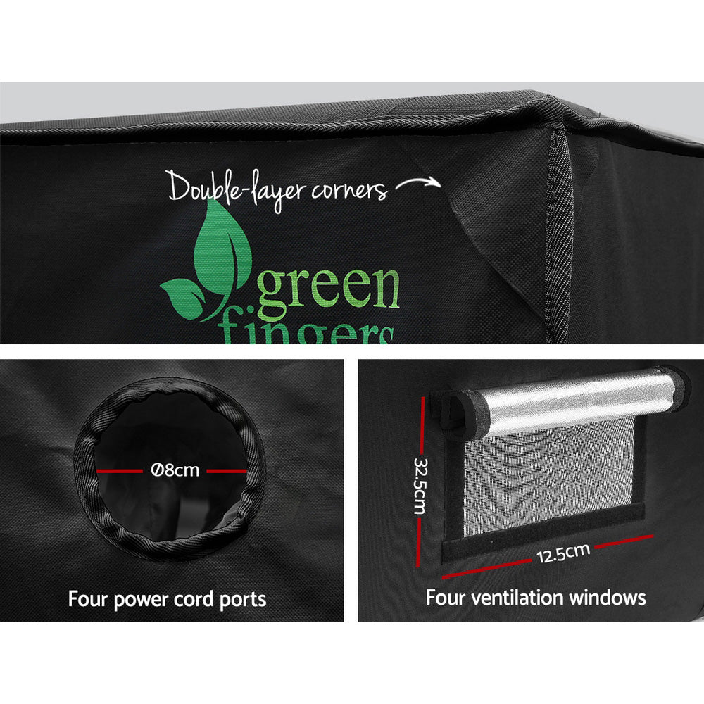 Gf Hydroponic Grow Tent 2.4m x 1.2m x 2m / 600D Oxford