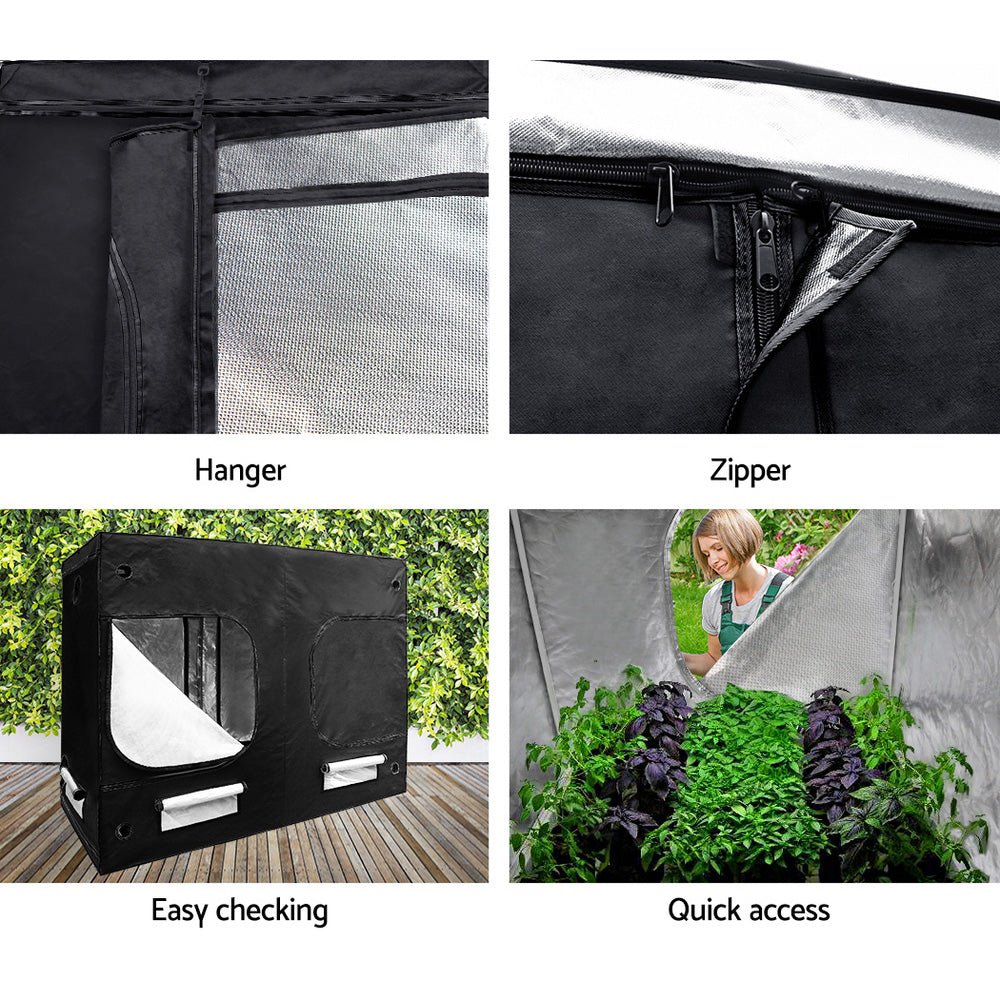 Gf Hydroponic Grow Tent 2.4m x 1.2m x 2m / 600D Oxford