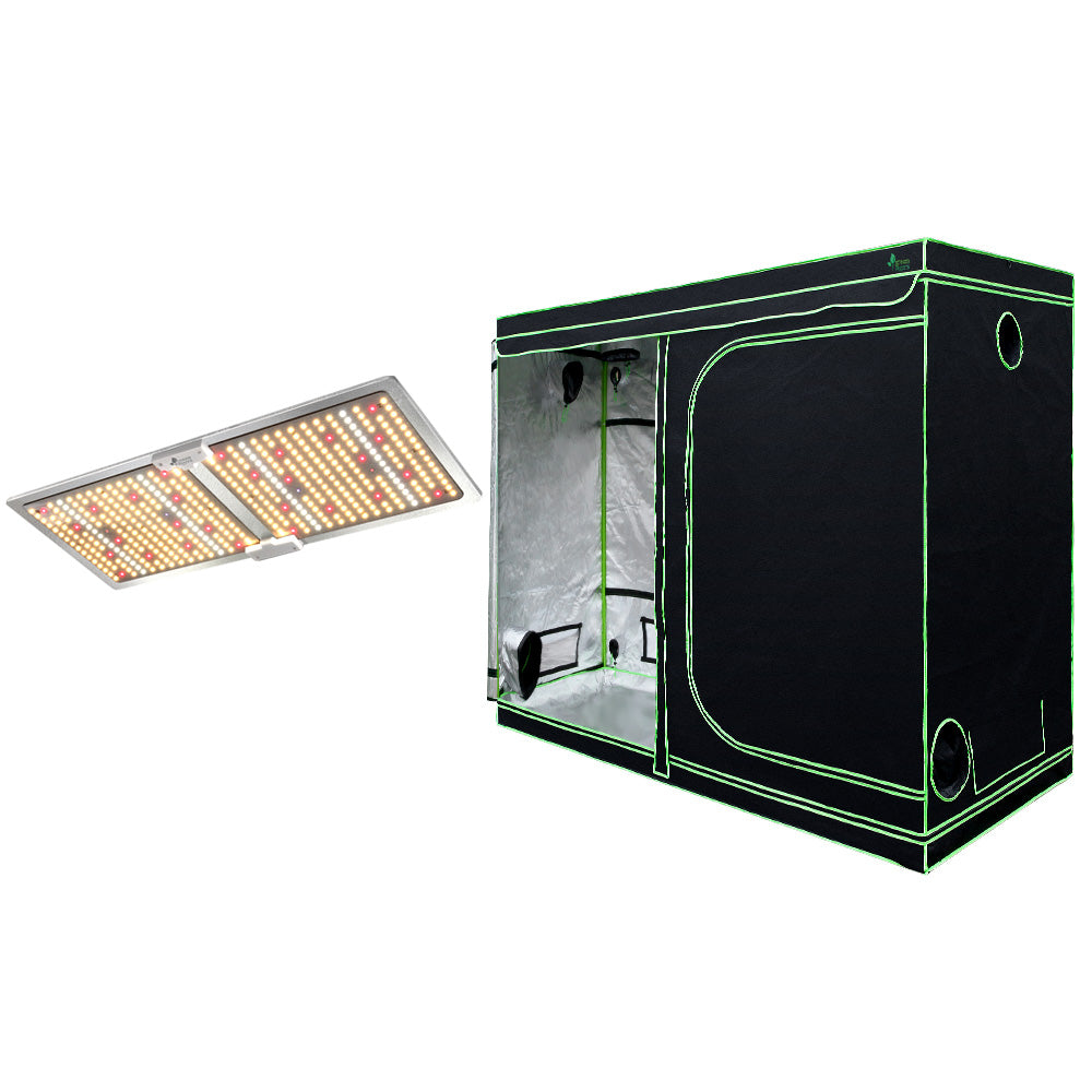 Greenfingers Grow Tent 2200W LED Grow Light Hydroponic Kit - 2.4x1.2x2M