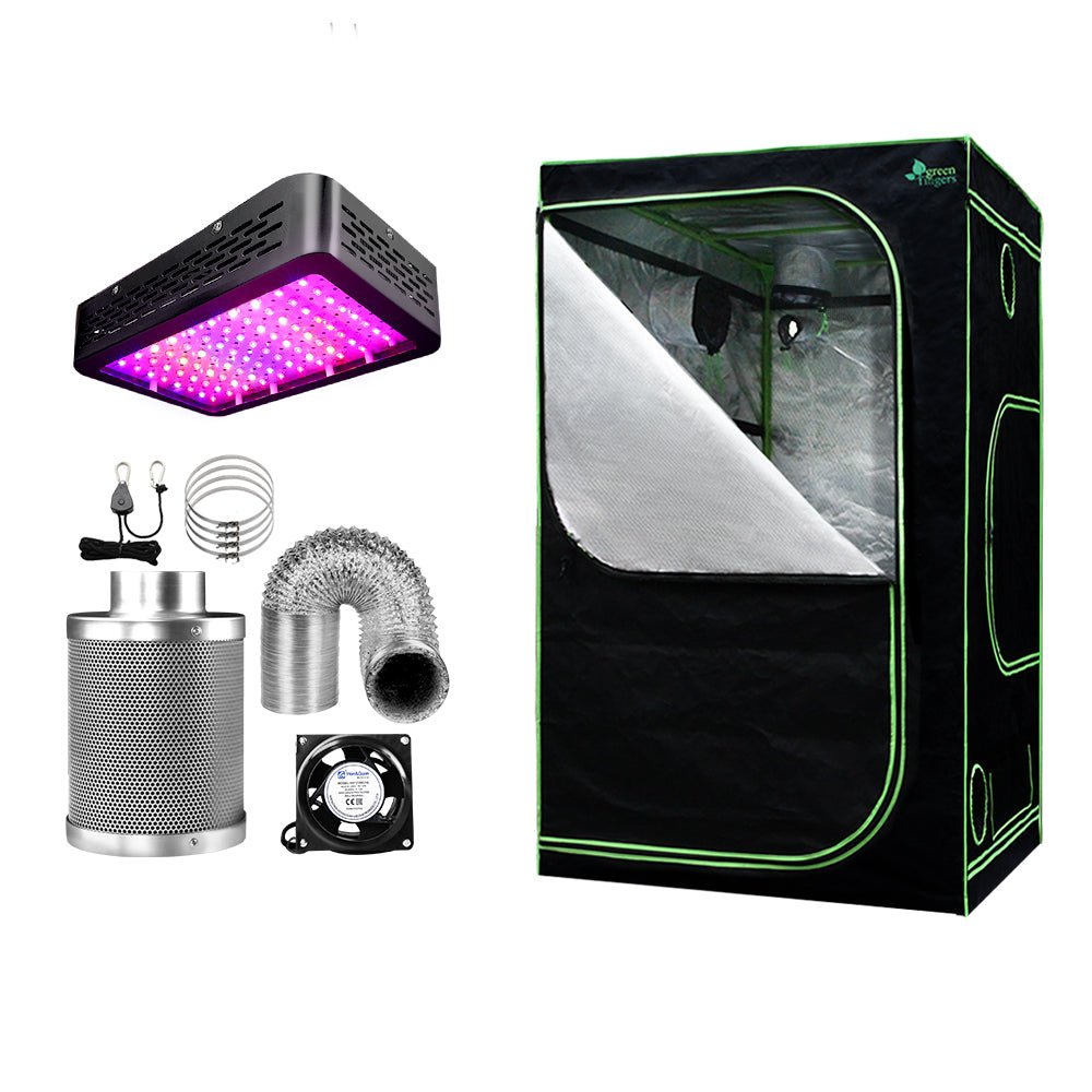 Hydroponic LED Grow Light Kit - 120X120X200cm + 4" Ventilation