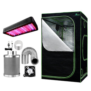 Hydroponic LED Grow Light Kit - 120X120X200cm + 6" Ventilation