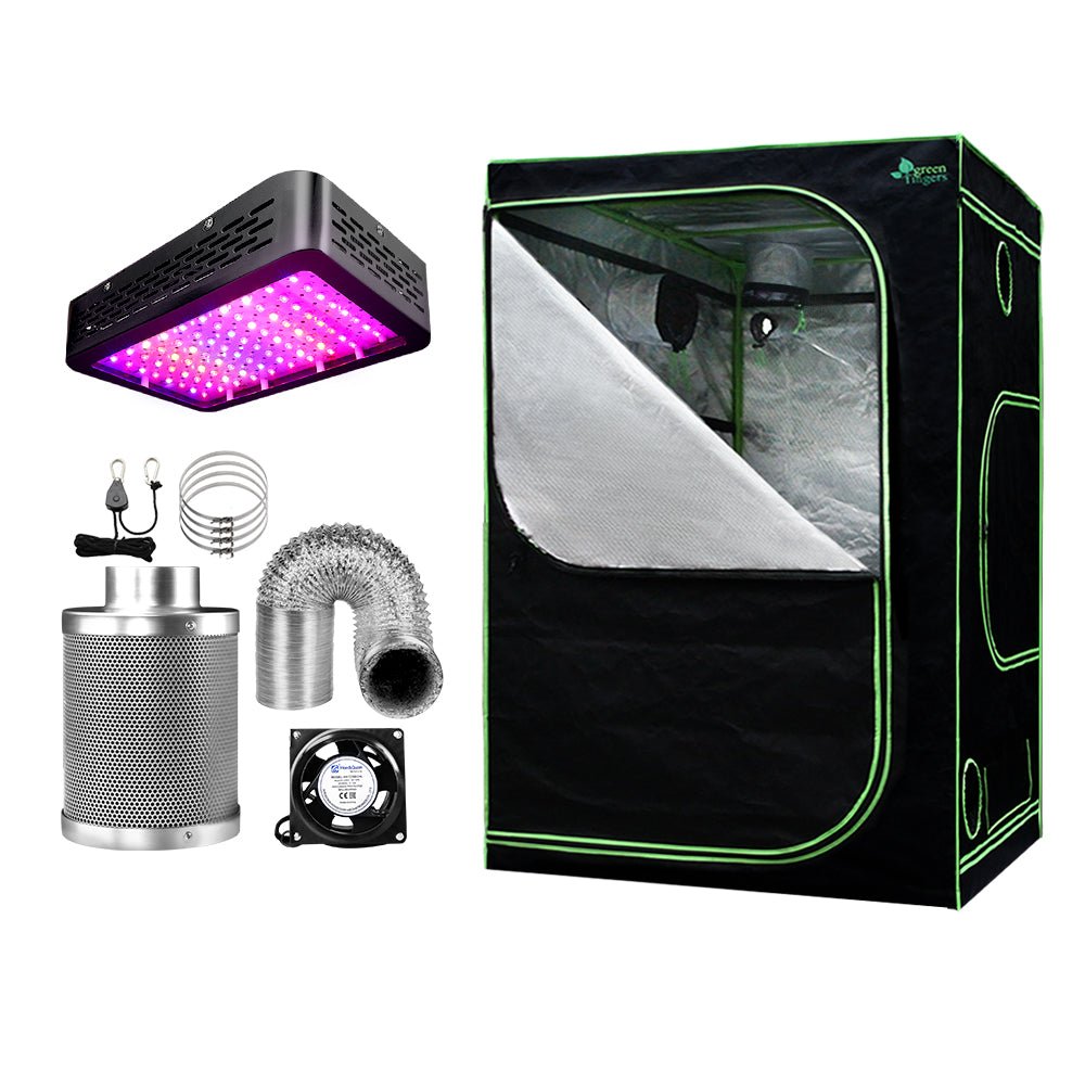 Hydroponic LED Grow Light Kit - 150X150X200cm + 4" Ventilation