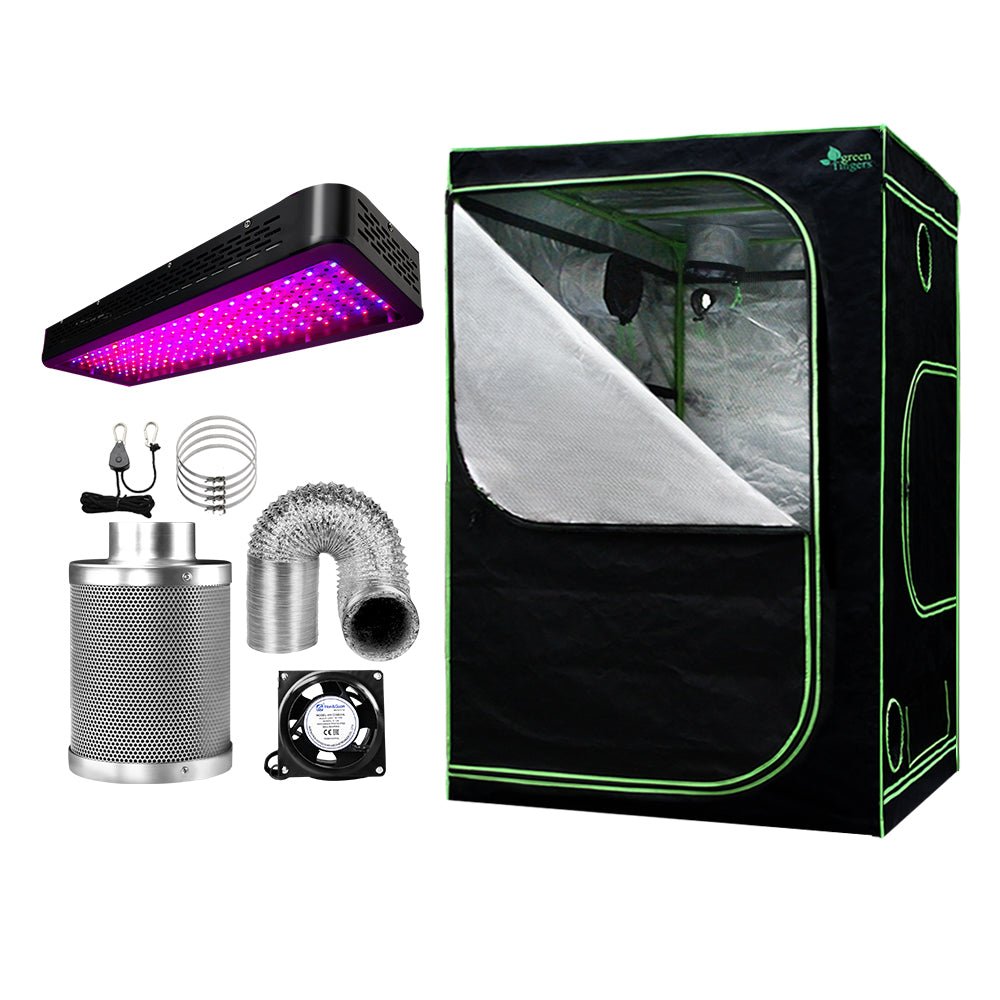 Hydroponic LED Grow Light Kit - 150X150X200cm + 4" Ventilation