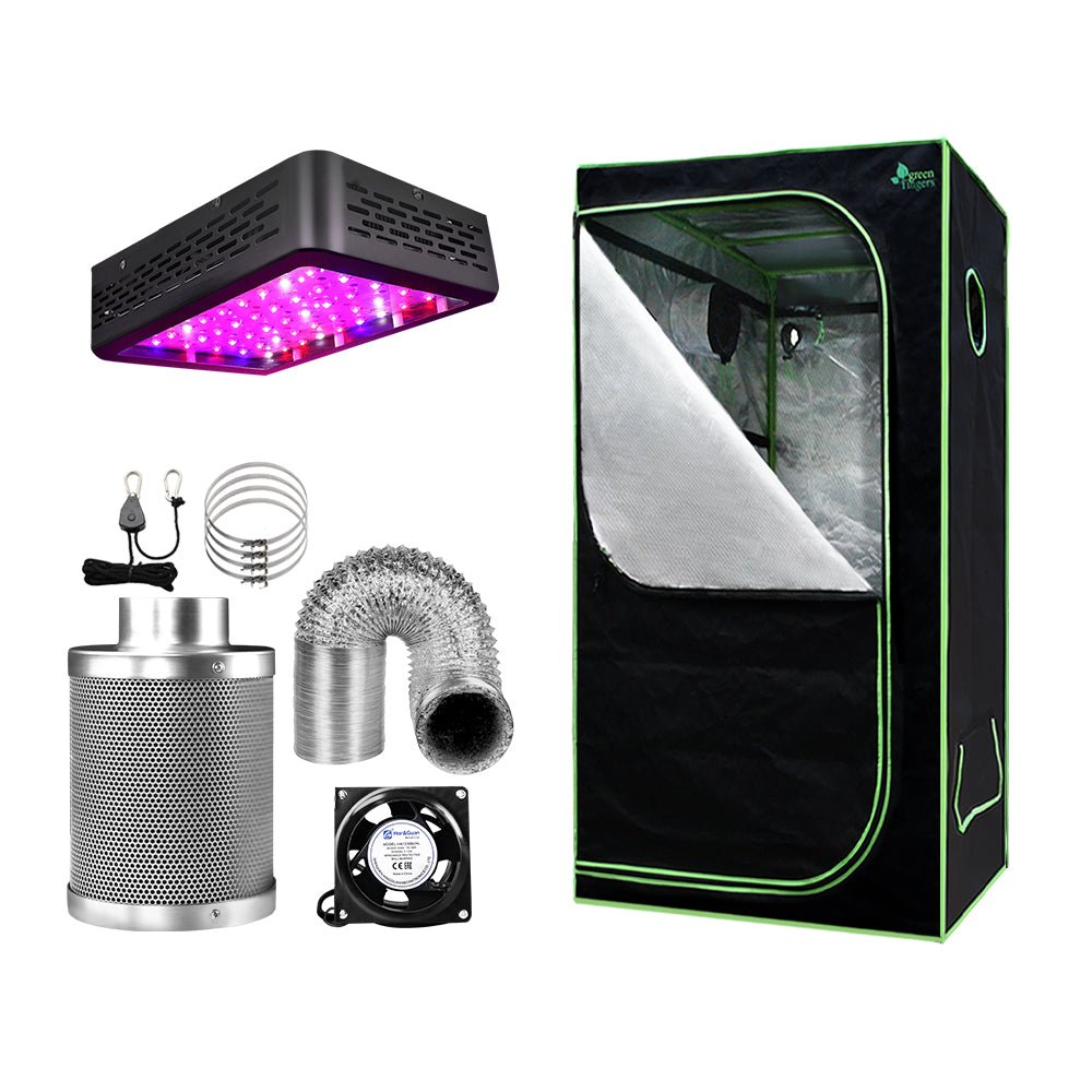 Hydroponic LED Grow Light Kit - 60X60X140cm + 4" Ventilation