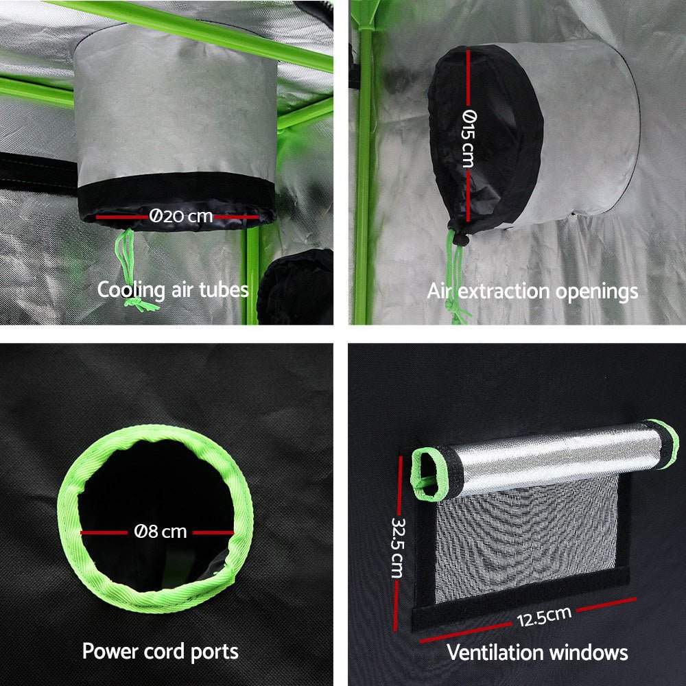 Hydroponic LED Grow Light Kit 60X60X140cm 4