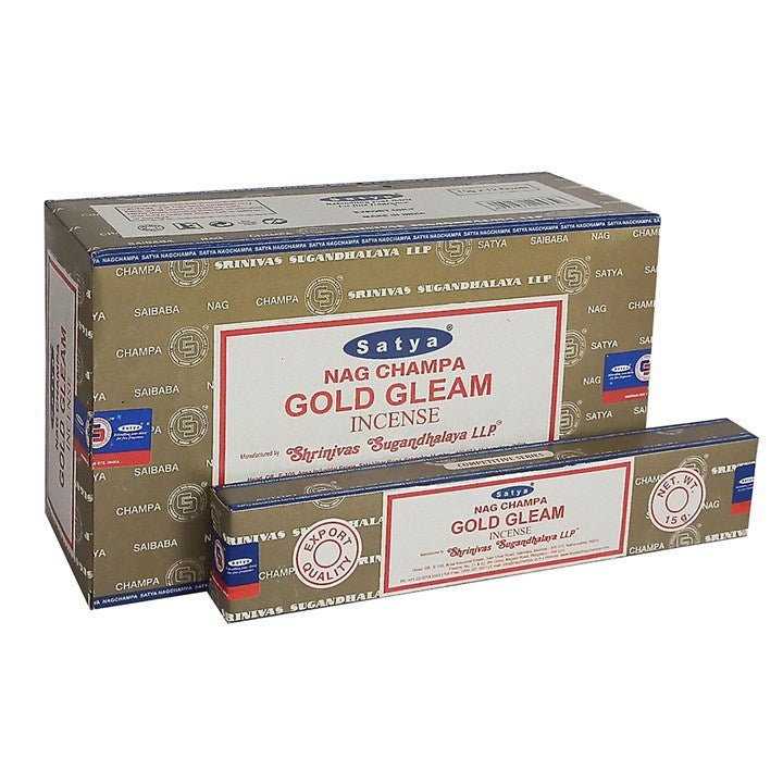 Satya Gold Gleam Incense Sticks - 180g Box