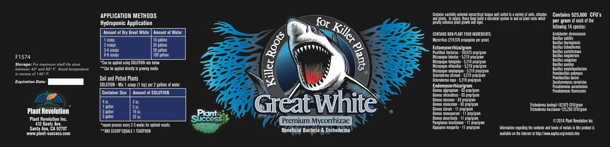 Great White Premium Mycorrhizae - 750 Grams